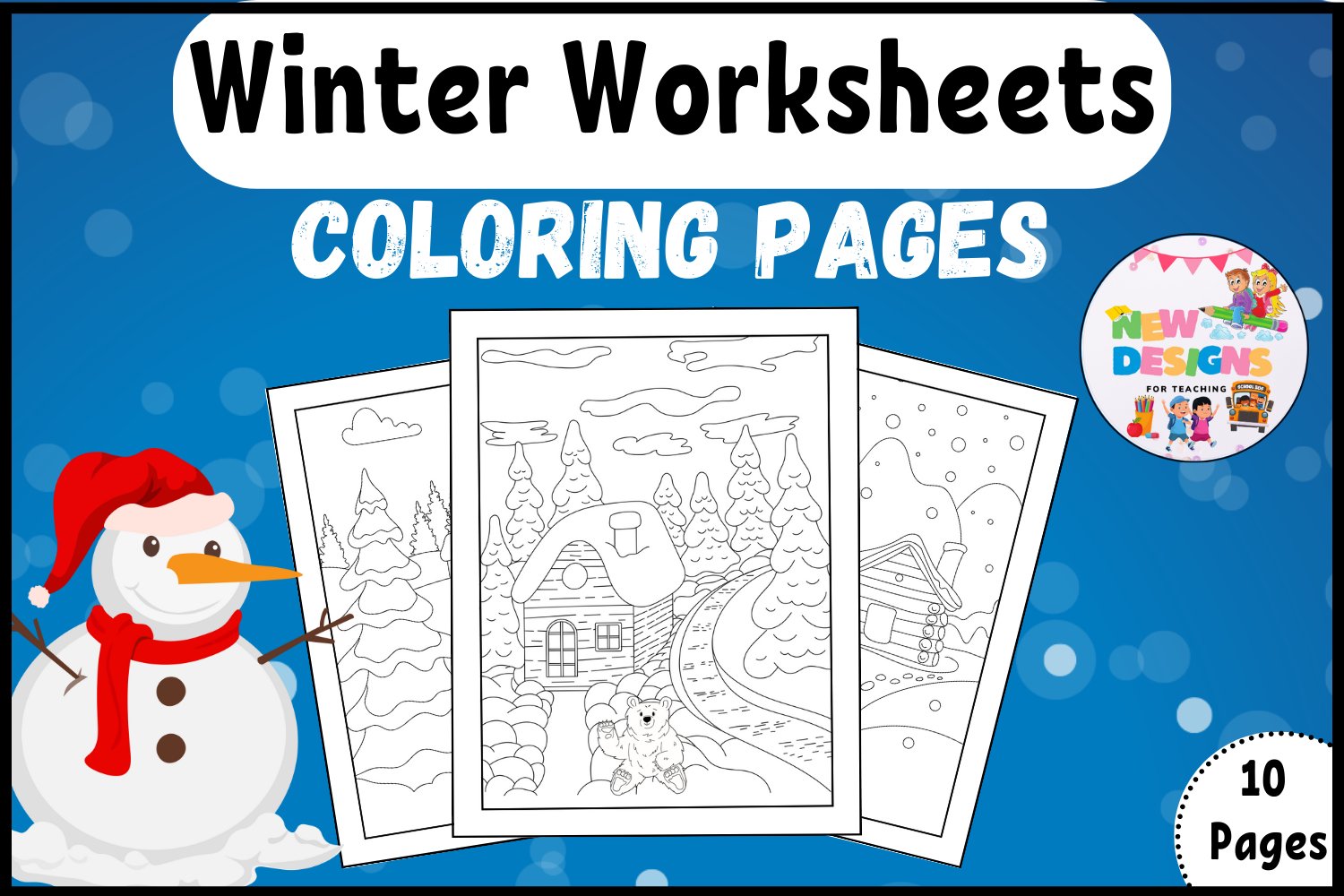 Winter coloring pages printable winter worksheets