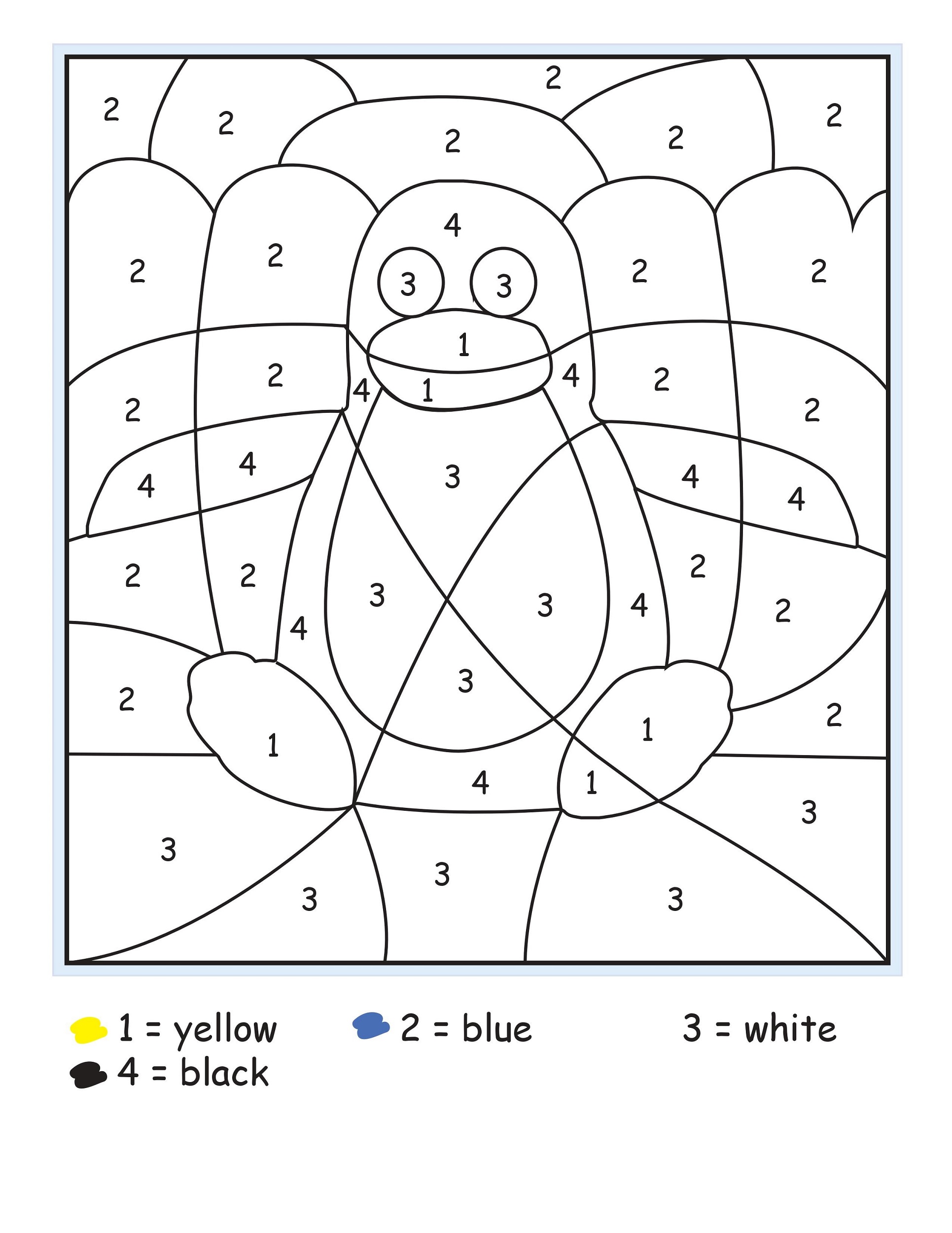 Color by numbers sheets printable activity shelter