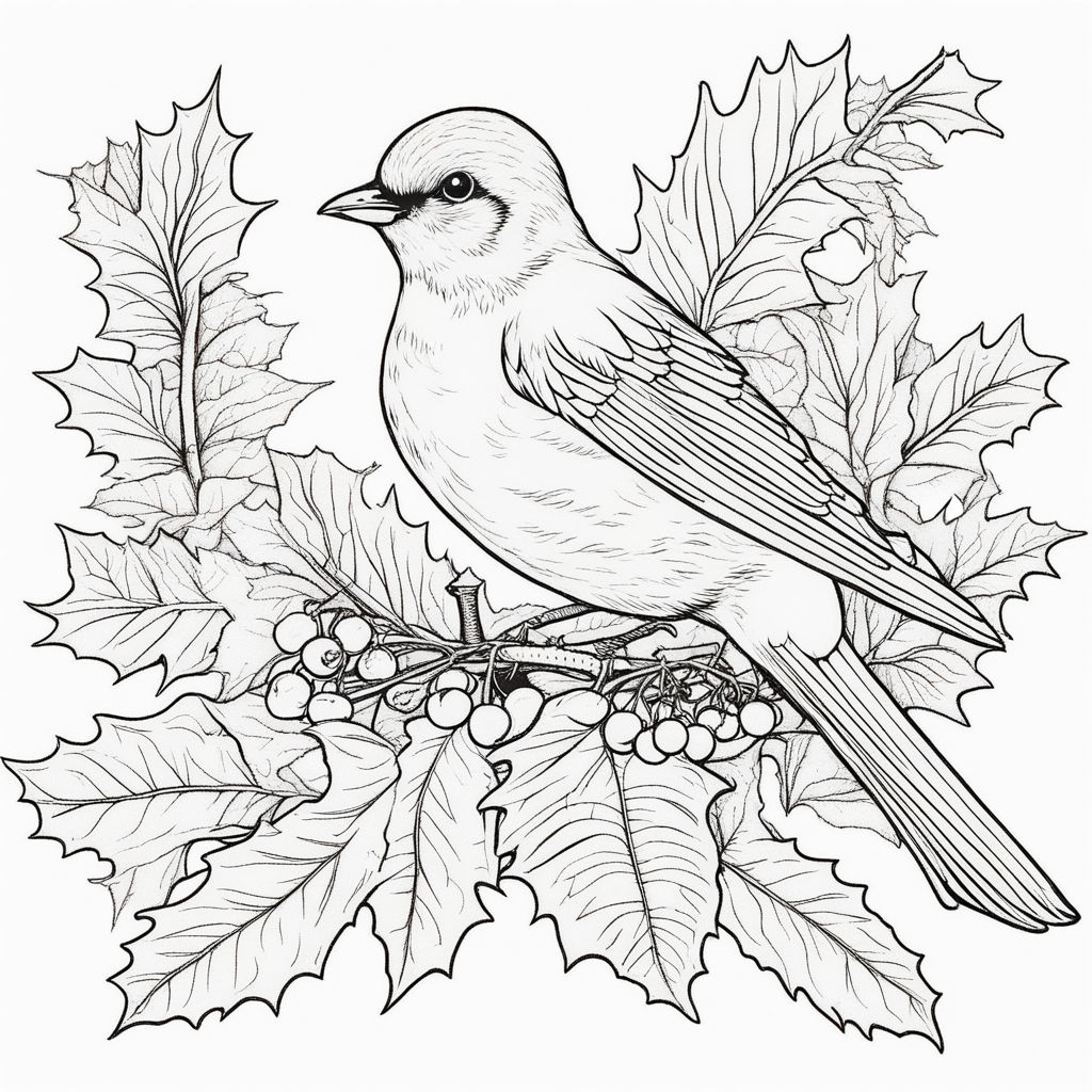 Bird profile line drawing