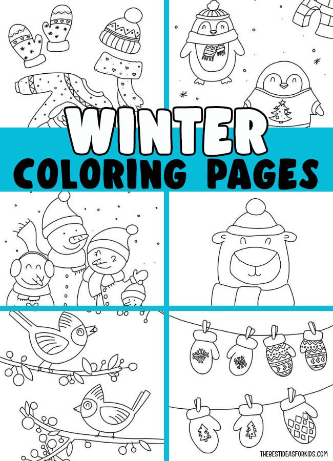 Winter coloring pages free printables