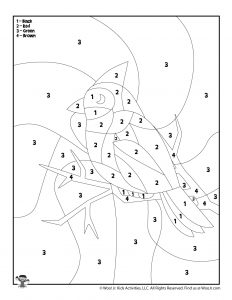 Winter color by number pages woo jr kids activities childrens publishing