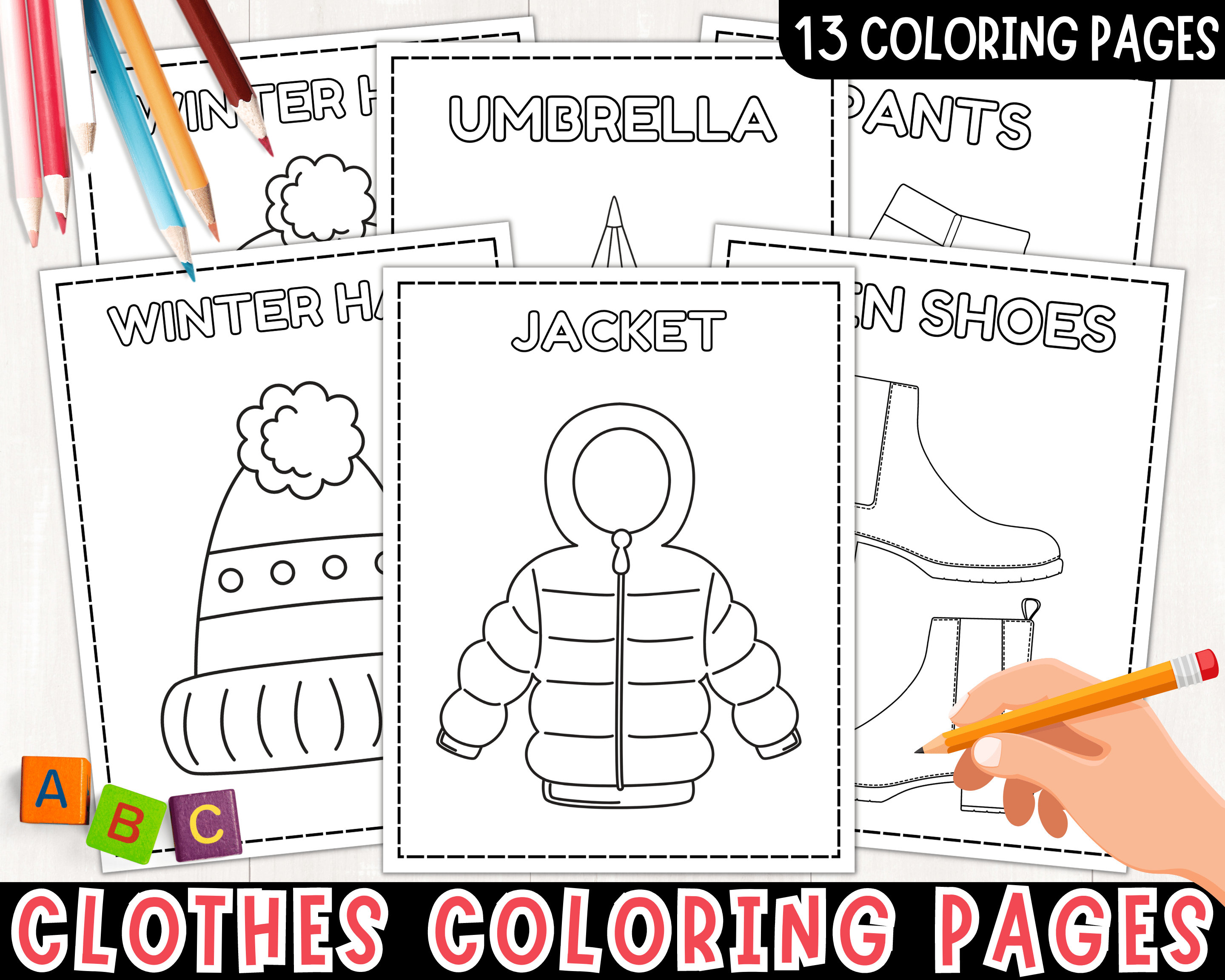 Winter wear coloring pages clothes coloring sheets winter activity for kids winter clothes coloring sheets printable pdf