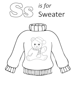 Warm clothes coloring pages playing learning