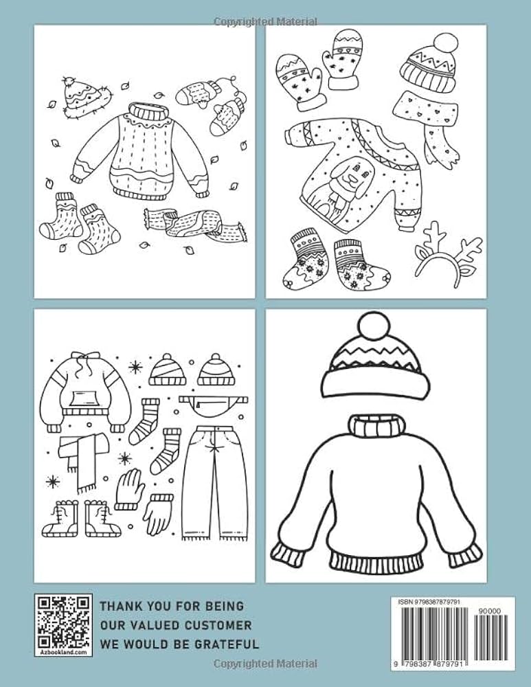 Winter clothes coloring book great coloring pages with incredible illustrations to unleash creativity energy gift idea for all ages oconnor joao books
