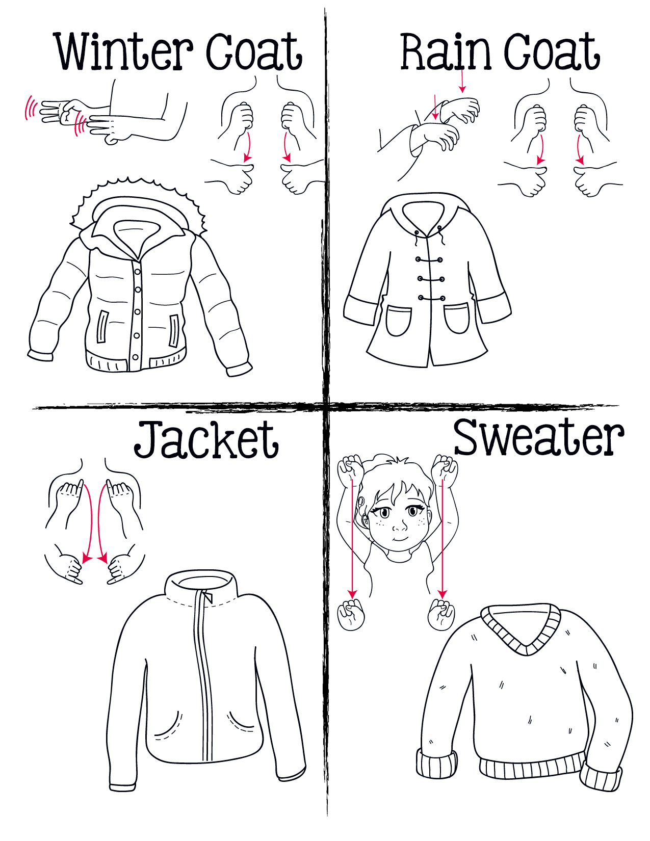 Learn to sign winter clothes boots coats hats emma and egor â emma egor