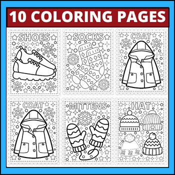 Winter clothing coloring pages winter coloring pages winter coloring sheets