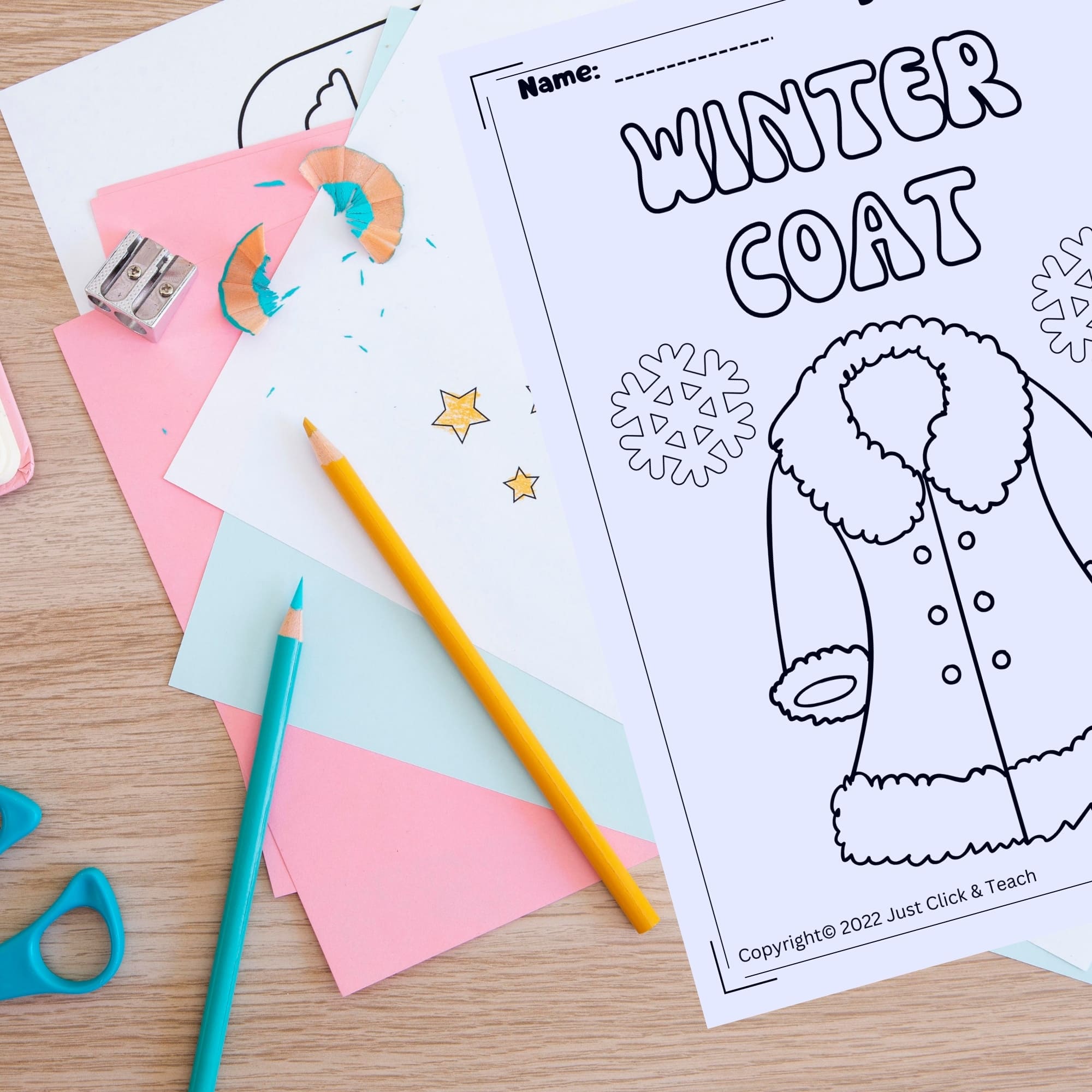 Winter no prep coloring pages winter clothing no prep preschool coloring pages made by teachers