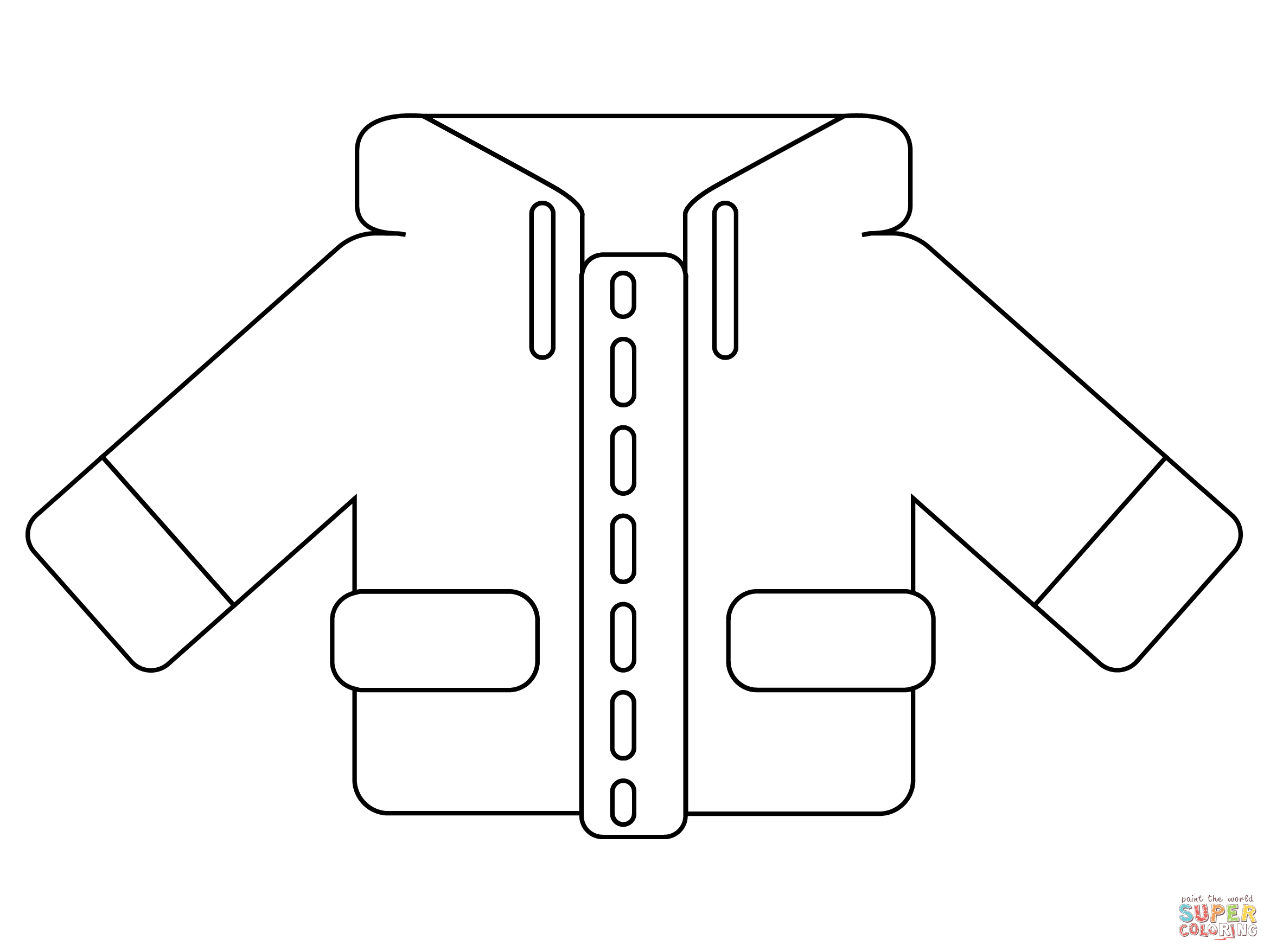 Jacket coloring page free printable coloring pages