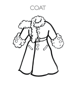 Warm clothes coloring pages playing learning