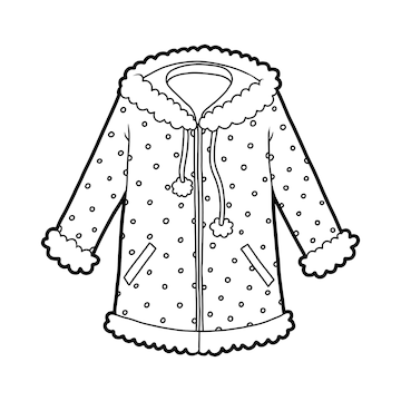 Premium vector coloring book women coat