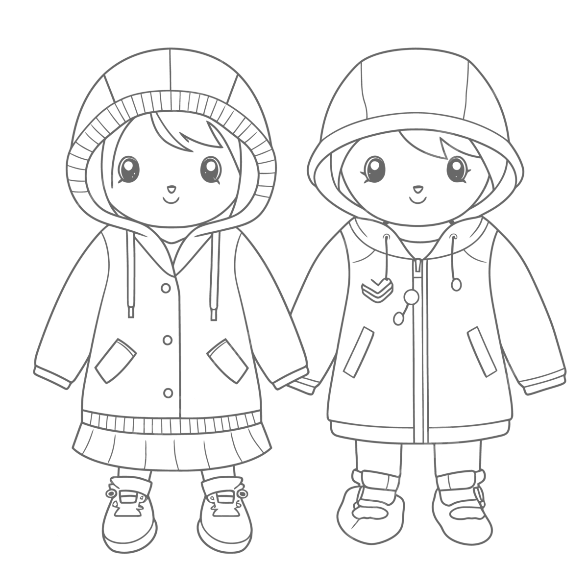 Child in winter coat coloring pages kids on snow outline sketch drawing vector wing drawing snow drawing winter drawing png and vector with transparent background for free download