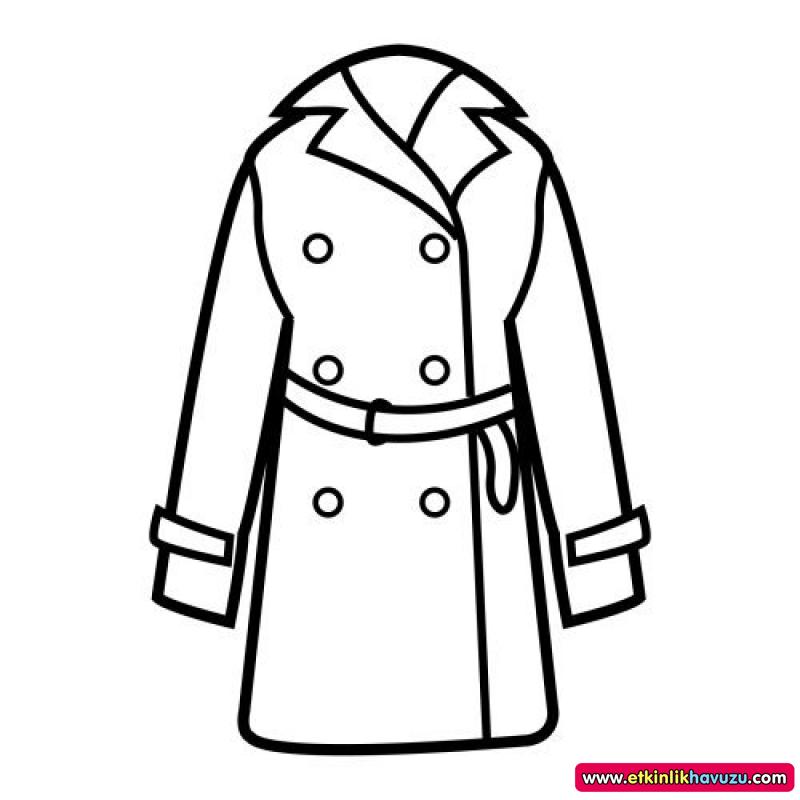 Coat coloring crafts and worksheets for preschooltoddler and kindergarten