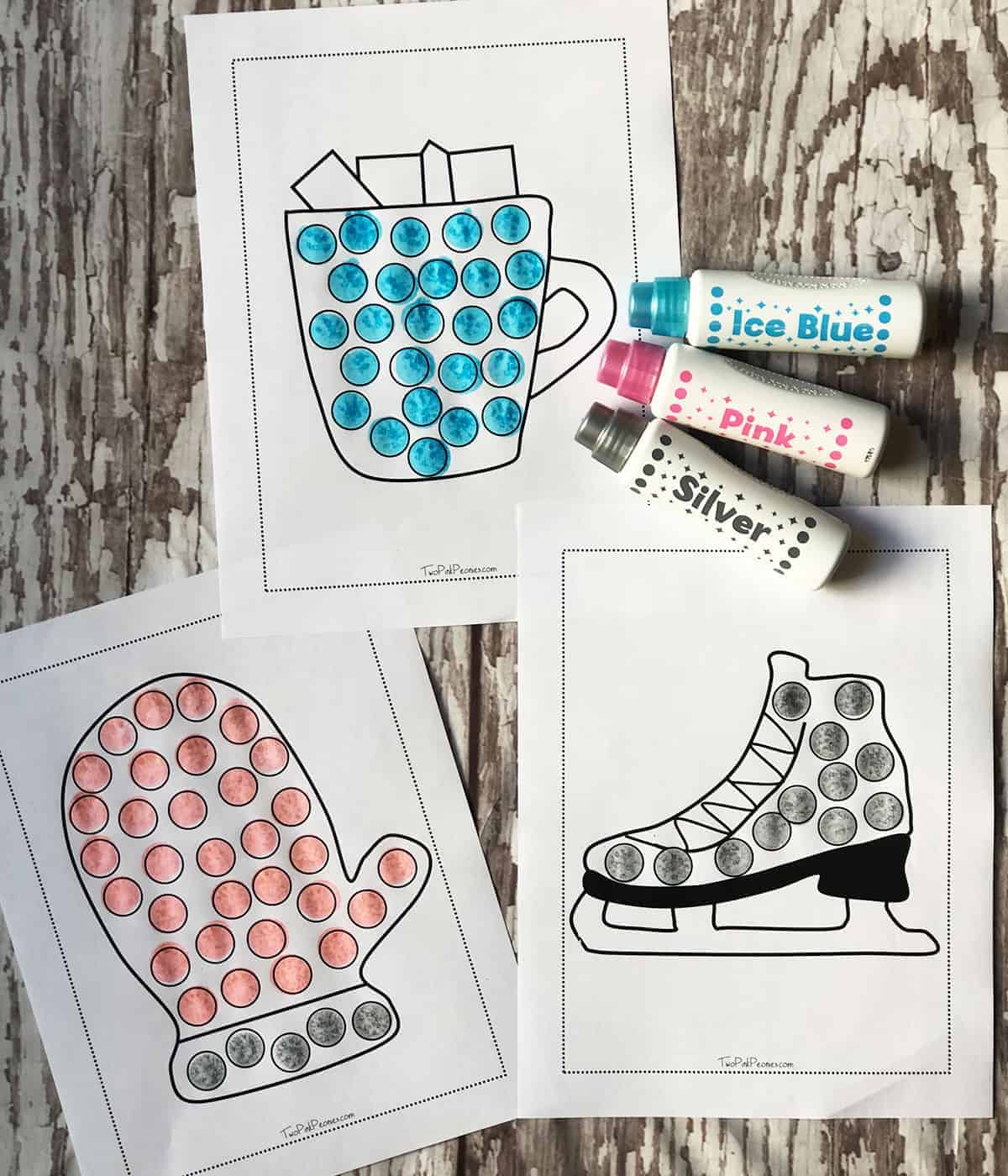 Winter do a dots printable totally free easy and low mess activity for kids