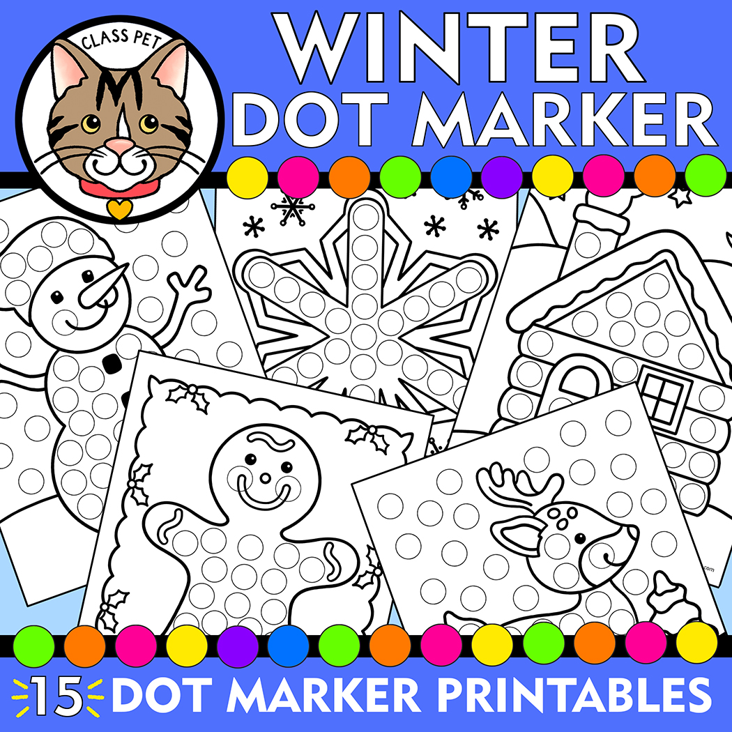 Winter dot marker made by teachers