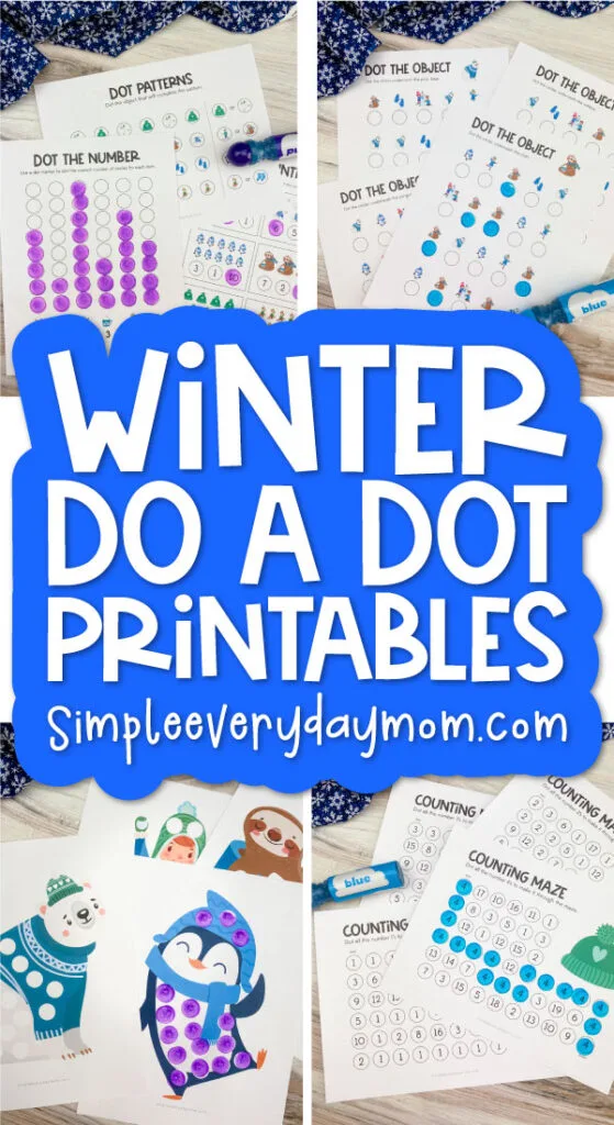 Winter do a dot printables for kids