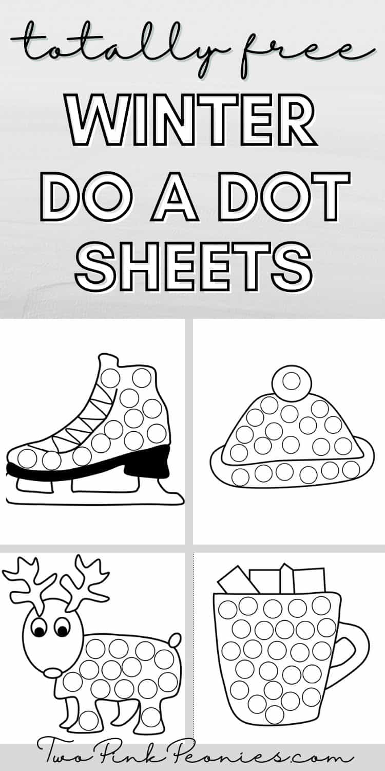Winter do a dots printable totally free easy and low mess activity for kids
