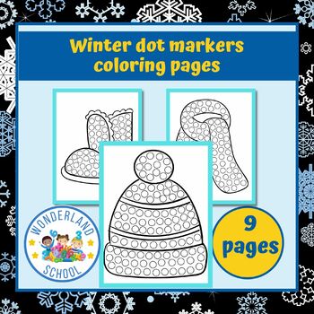 Winter dot painting bundle dot marker activities printables for do a dot