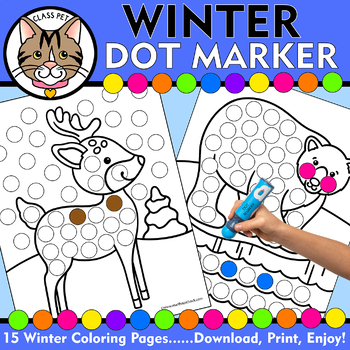 Winter dot marker printable winter do a dot printable fine motor activity