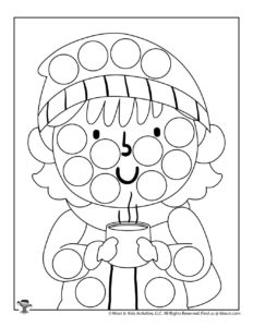 Winter dot marker coloring pages woo jr kids activities childrens publishing