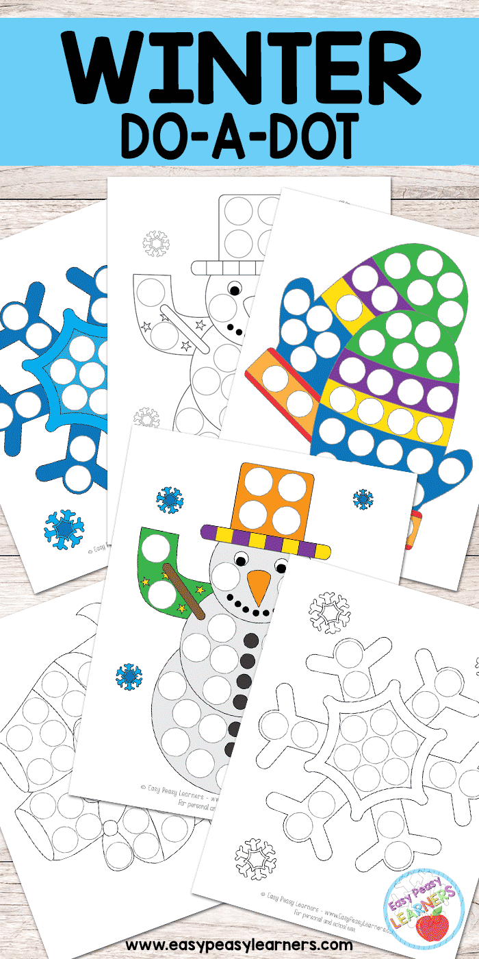 Free winter do a dot printables