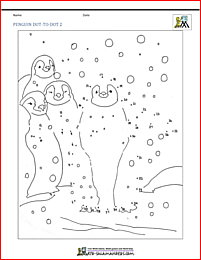 Winter dot to dot printables
