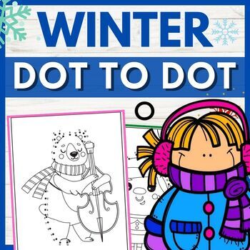 Winter christmas connect the dots
