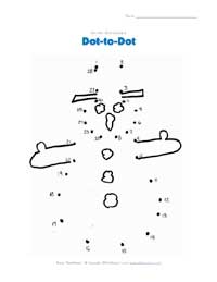 Winter dot to dot pages all kids network