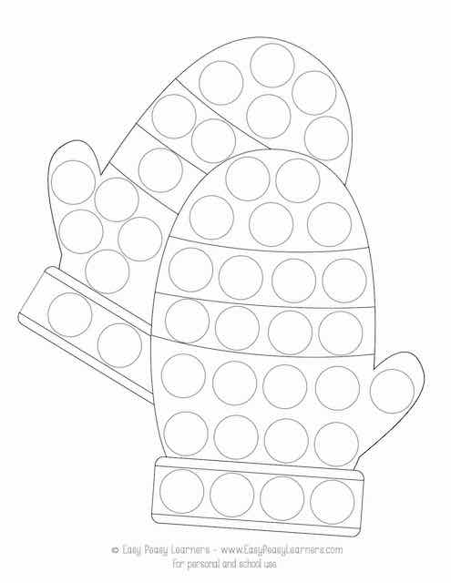 Free winter do a dot printables