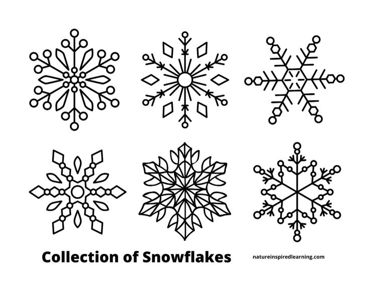 Snowflake coloring pages perfect for winter