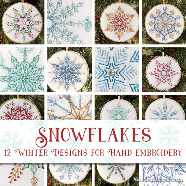 Snowflakes winter designs for hand embroidery â available now â