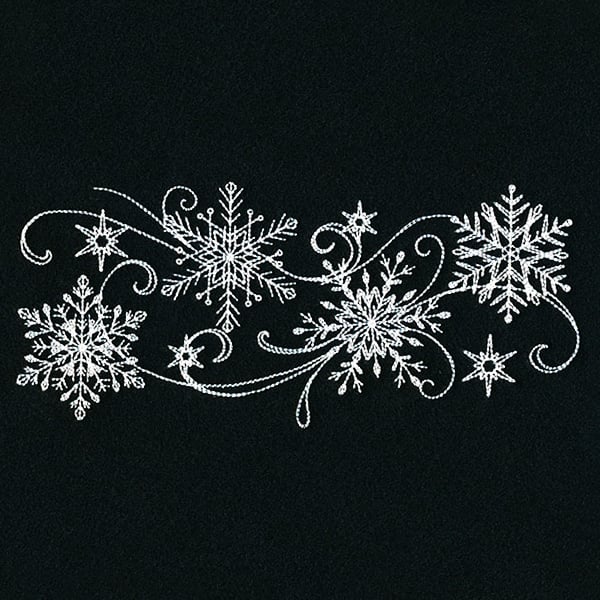Frosty winter border