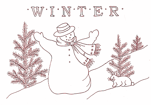 Winter redwork