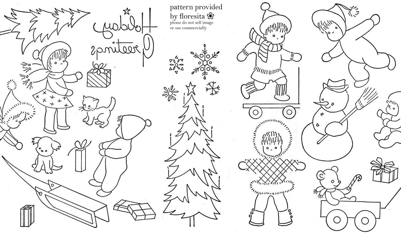 Free christmas hand embroidery patterns