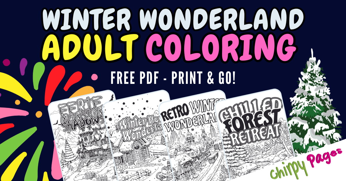 Free printable adult winter coloring sheets