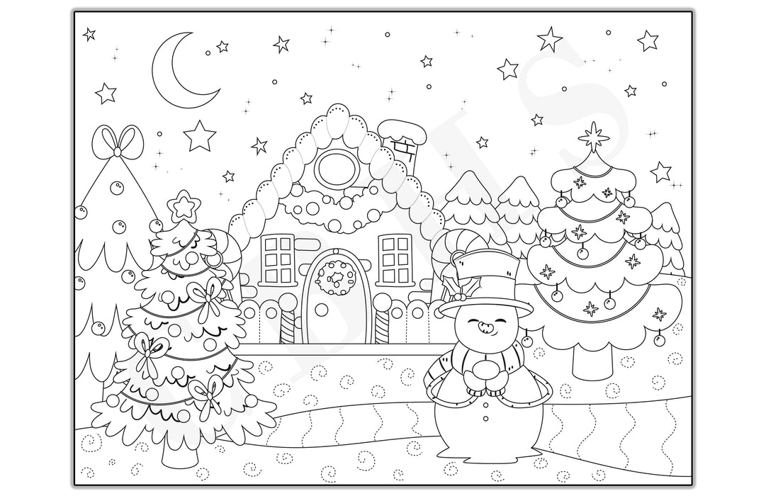 Printable pdf winter coloring pages holiday coloring sheets christma â posh park