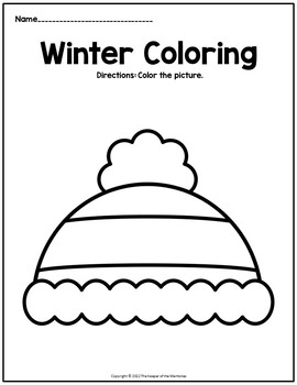 Winter coloring printable worksheets by the keeper of the memories