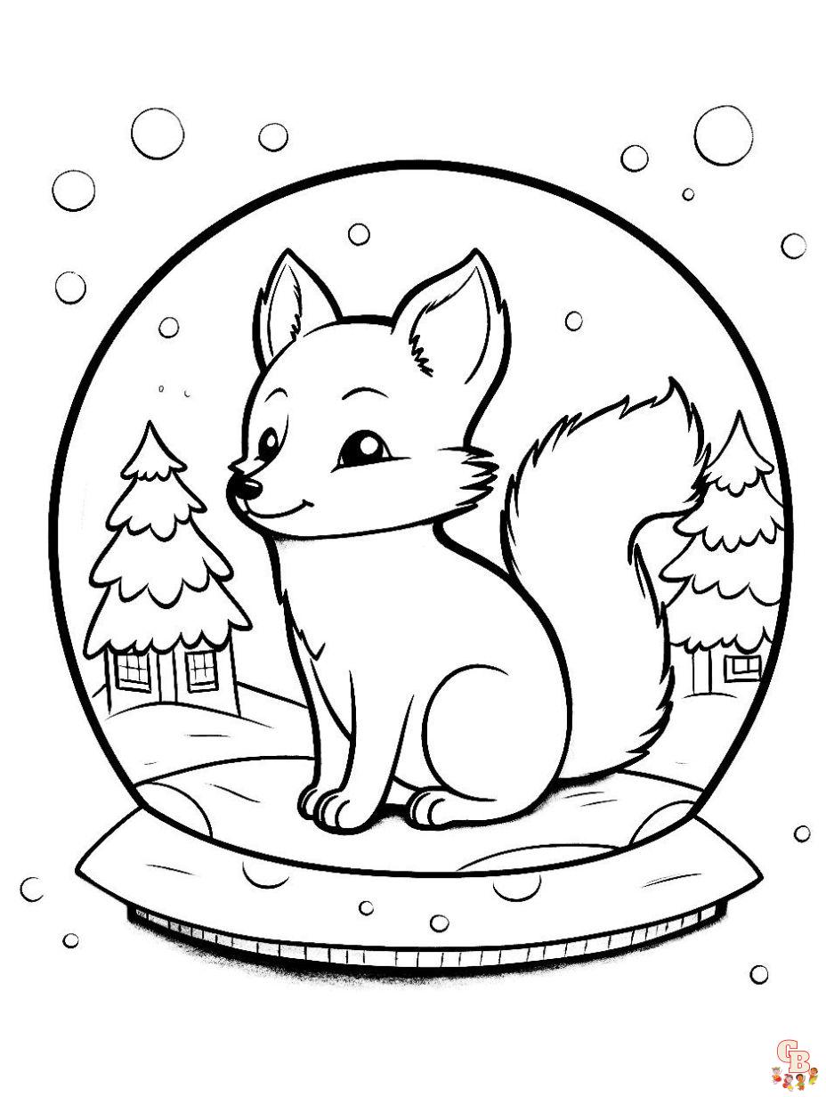 Entertaining fox coloring pages for kids