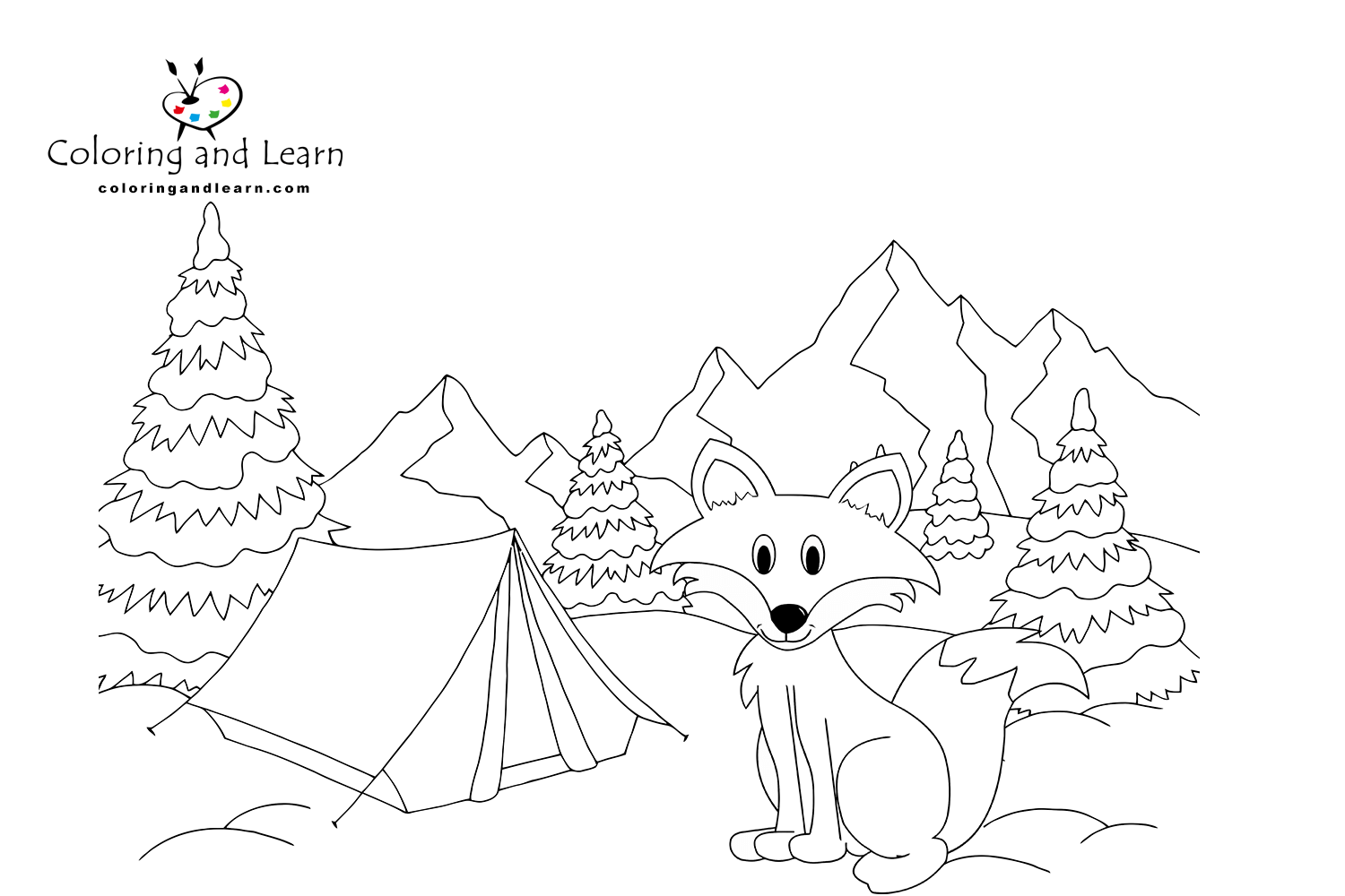Fox coloring pages