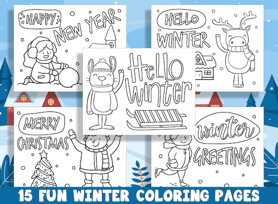 Fun winter coloring pages fun and playful designs for
