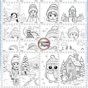 Winter coloring pages