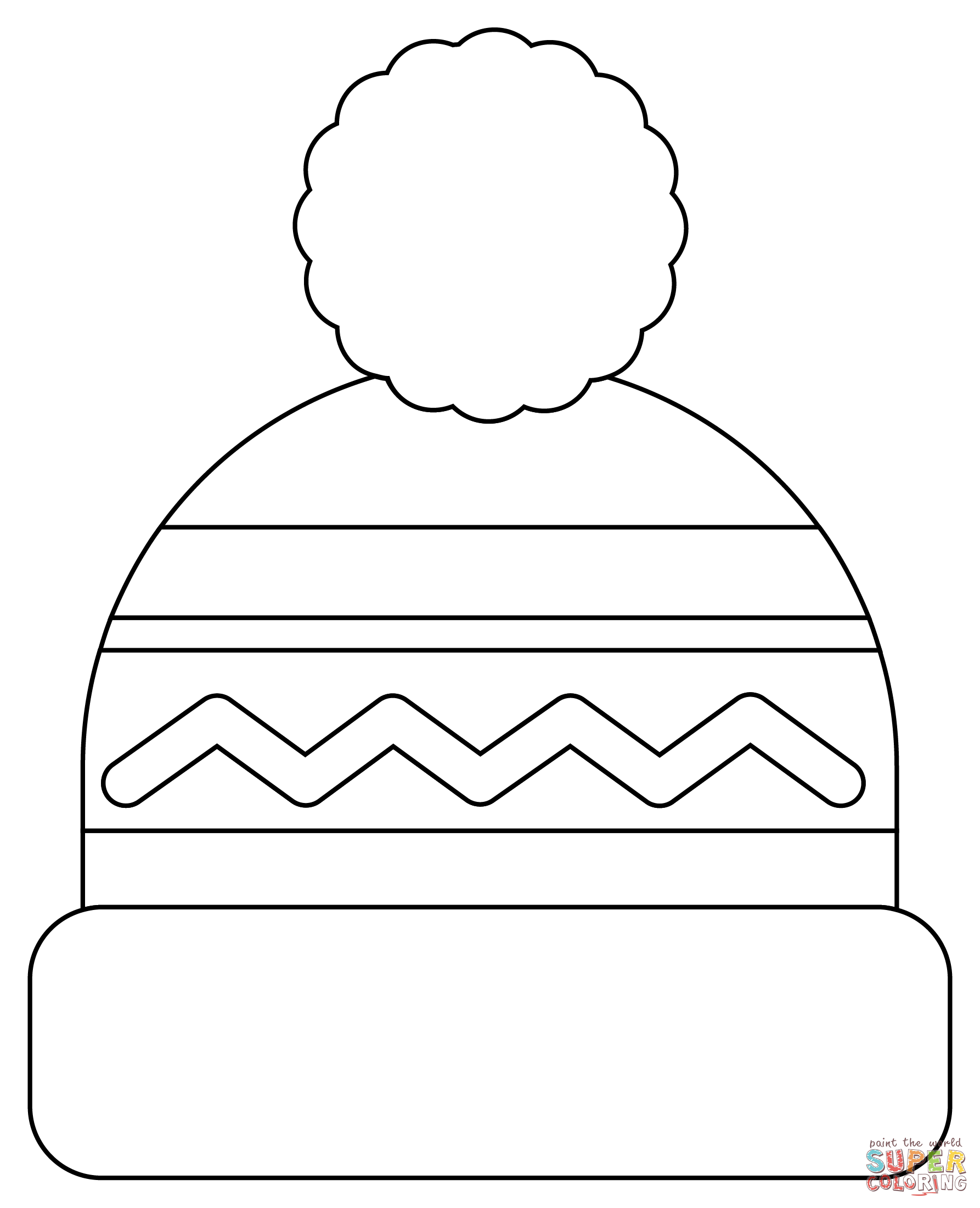 Winter cap coloring page free printable coloring pages