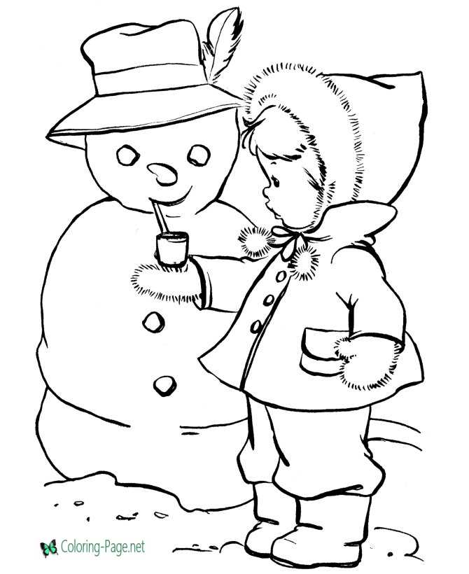 Winter coloring pages