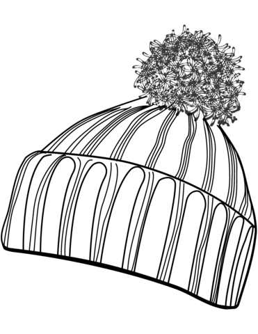 Winter hat coloring page free printable coloring pages