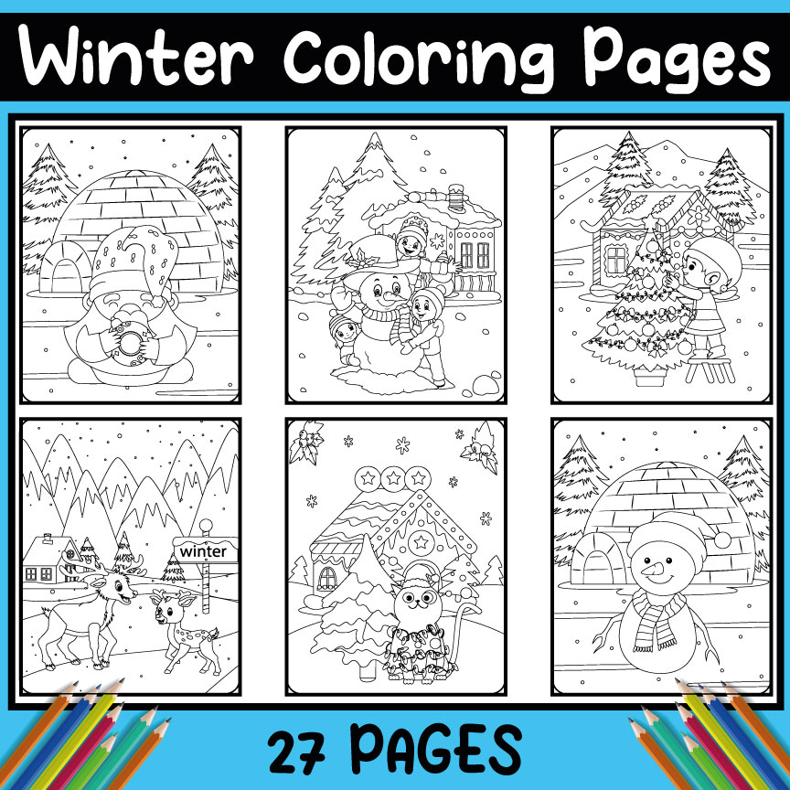 Winter coloring pages holiday snow printable sheets for fun v made by teachers