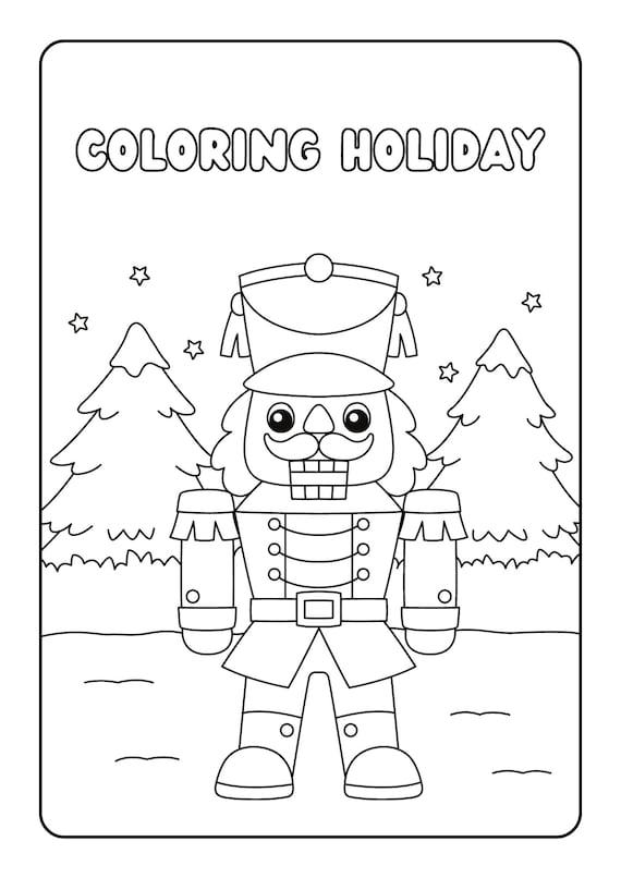 Holiday coloring pages for kids winter holiday fun activities for kids educational activities colouring prints instant download