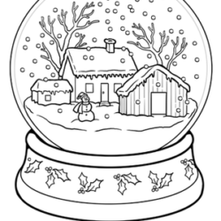 Christmas winter coloring pages for kids to color