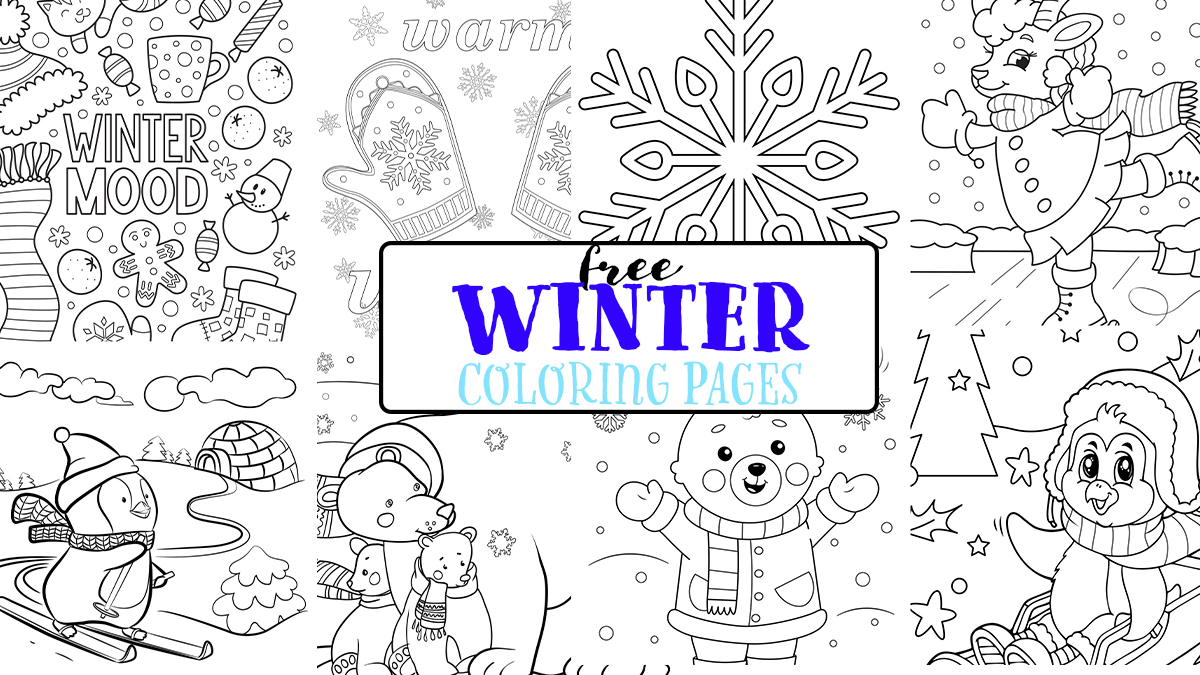 Winter coloring pages for kids