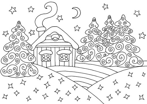 Winter coloring page images â browse photos vectors and video