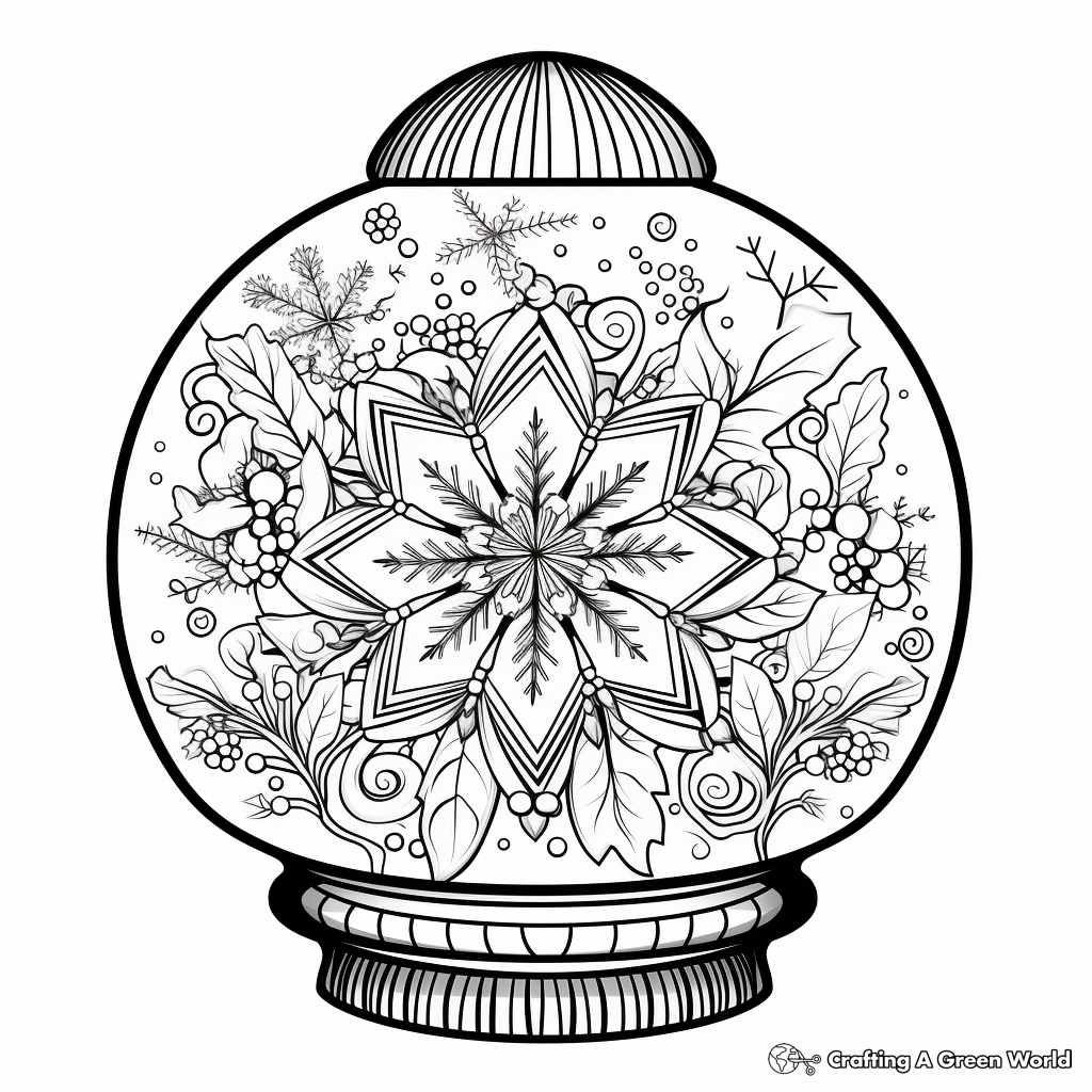 Winter mandala coloring pages
