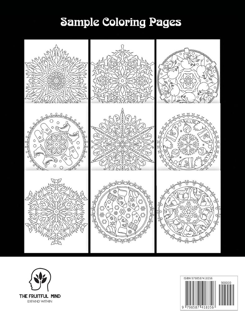 Winter mandalas coloring book an adult coloring book featuring beautiful snowflake and winter themed mandalas for stress relief and relaxation cafe coloring book cafe coloring book books
